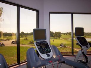 Course view from the gym equiptment